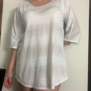 O’Neill Mesh Sheer Swim Cover Up Size Medium / Large White